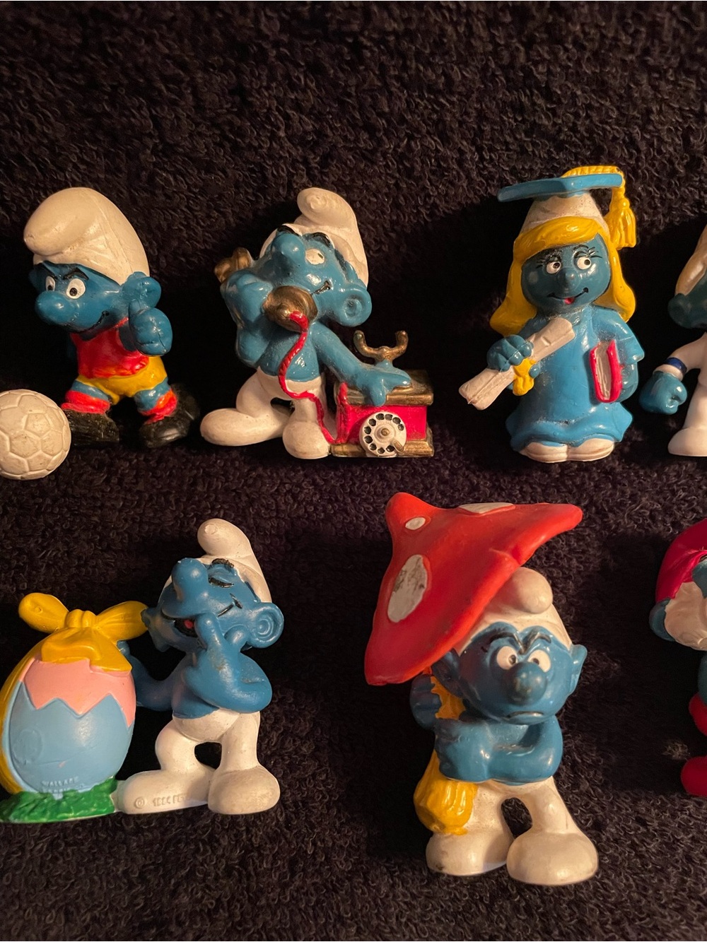 Vintage 1980’s Blue Smurf Figurines Lot of 10 - Picture 4 of 10